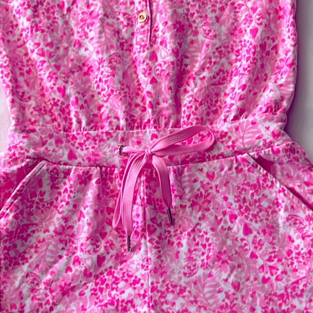 Lilly Pulitzer Pink Textured One Piece with Collared Design size XXS - Picture 7 of 11